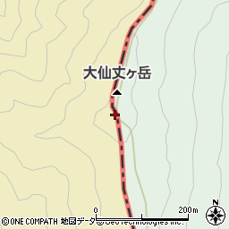 大仙丈ケ岳周辺の地図