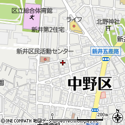 東京都中野区新井3丁目14-7周辺の地図