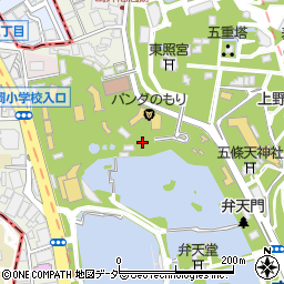 東京都台東区上野公園3周辺の地図