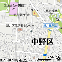 東京都中野区新井3丁目14-8周辺の地図