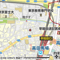 シャトレ高田馬場周辺の地図