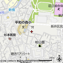 東京都中野区新井3丁目28-4周辺の地図