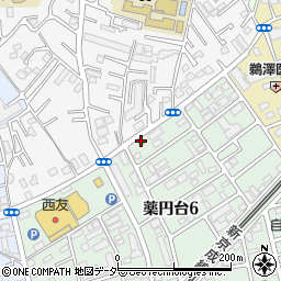 薬園台駅前郵便局周辺の地図