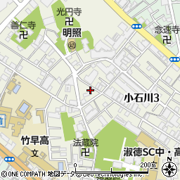 東京都文京区小石川周辺の地図