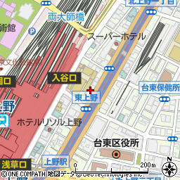 上野アーバンホテル周辺の地図