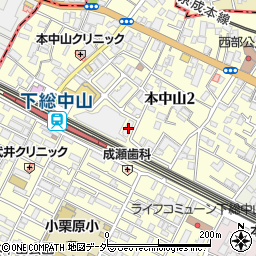 千葉県船橋市本中山2丁目10-2周辺の地図