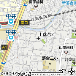 東京都新宿区上落合2丁目16周辺の地図