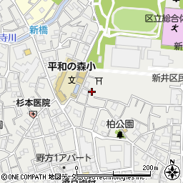 東京都中野区新井3丁目28周辺の地図