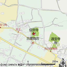 伝宗寺周辺の地図