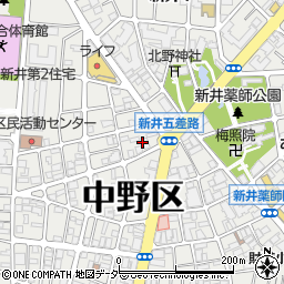 東京都中野区新井3丁目1周辺の地図