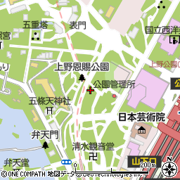 都立上野恩賜公園トイレ８周辺の地図