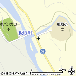 岐阜県関市板取周辺の地図