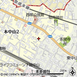 千葉県船橋市本中山2丁目1-36周辺の地図