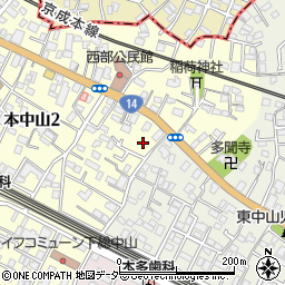 千葉県船橋市本中山2丁目1-33周辺の地図