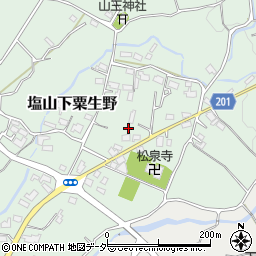 山梨県甲州市塩山下粟生野1428周辺の地図