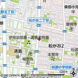 東京都台東区松が谷2丁目19-6周辺の地図