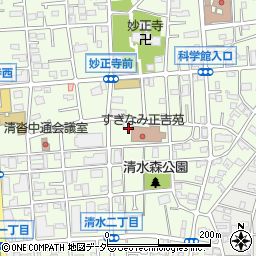 東京都杉並区清水周辺の地図