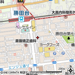 タイムズ勝田台第６駐車場周辺の地図
