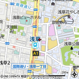 松屋 浅草国際通店周辺の地図