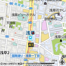 松屋浅草国際通店周辺の地図