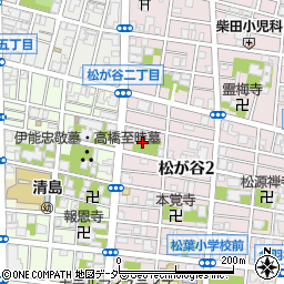 東京都台東区松が谷2丁目19周辺の地図