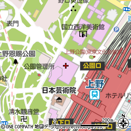 東京文化会館チケットサービス周辺の地図
