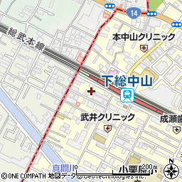 千葉県船橋市本中山3丁目21周辺の地図