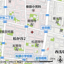 東京都台東区松が谷2丁目27-2周辺の地図