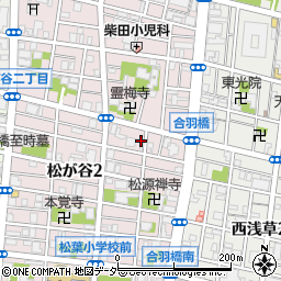 東京都台東区松が谷2丁目27-13周辺の地図