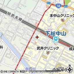 千葉県船橋市本中山3丁目21-9周辺の地図