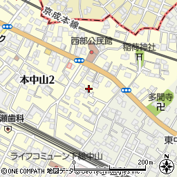 千葉県船橋市本中山2丁目1-7周辺の地図