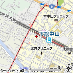 千葉県船橋市本中山3丁目21-17周辺の地図