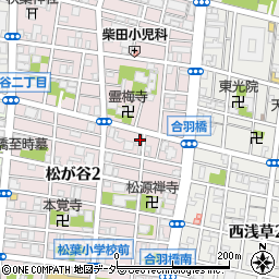 東京都台東区松が谷2丁目27-12周辺の地図