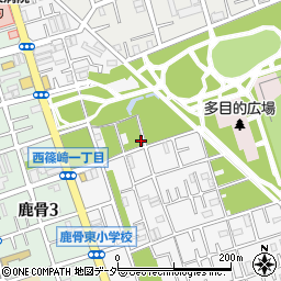 東京都江戸川区西篠崎1丁目周辺の地図