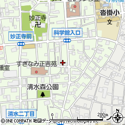 東京都杉並区清水2丁目周辺の地図
