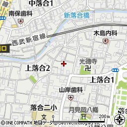 東京都新宿区上落合2丁目6周辺の地図