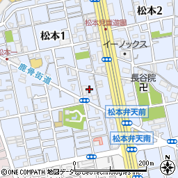東京都江戸川区松本1丁目14周辺の地図