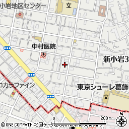 東京都葛飾区新小岩2丁目37周辺の地図