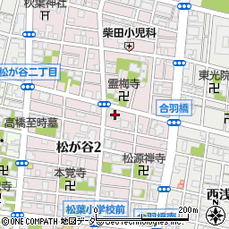 東京都台東区松が谷2丁目27-9周辺の地図