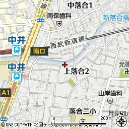 東京都新宿区上落合2丁目17周辺の地図