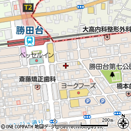 焼肉赤門 勝田台店周辺の地図