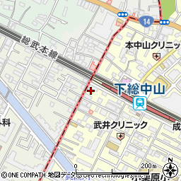 千葉県船橋市本中山3丁目21-11周辺の地図