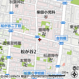 東京都台東区松が谷2丁目27-8周辺の地図