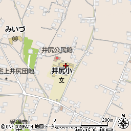 甲州市立井尻小学校周辺の地図