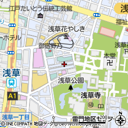 東京都台東区浅草2丁目7周辺の地図