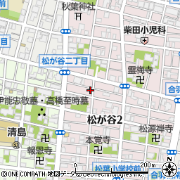 東京都台東区松が谷2丁目30-12周辺の地図