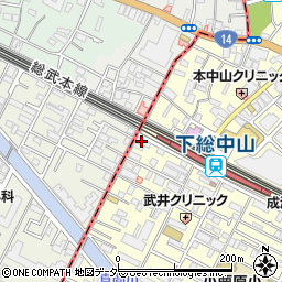 正学館下総中山駅前校周辺の地図