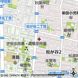 東京都台東区松が谷2丁目30-4周辺の地図