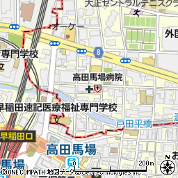 東京都豊島区高田3丁目8周辺の地図