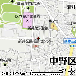 東京都中野区新井3丁目11周辺の地図
